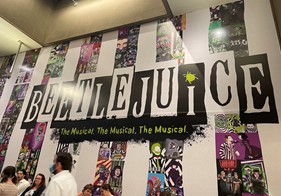 Beetlejuice fan art wall