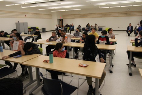 Spellers anxiously awaiting the start of the bee. (photo by Ms. Metzker)