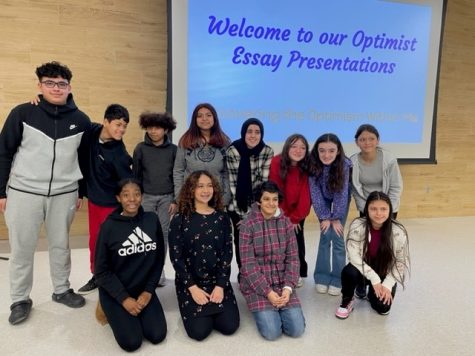 Frost’s students who competed in the first round!  Salma D. (bottom row, 2nd on the left) and Casey M. (top row, 3rd from the right) advanced to the second round.