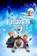 The cover of Frozen the movie
(Elsa Top Right, Anna Bottom Right, Kristoff Bottom Left, Olaf, Top Middle)
