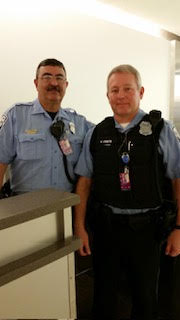 Mr. Cogan and his friend when he worked as a police officer.