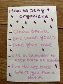 How to stay organized